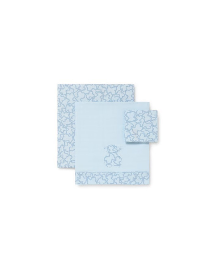 Juego de sabanas cuna Kaos Celeste