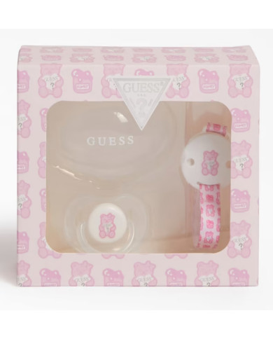 Conjunto chupete rosa guess