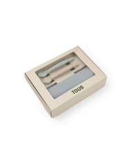 Set de babero y 2 cucharas Food Kit azul celeste