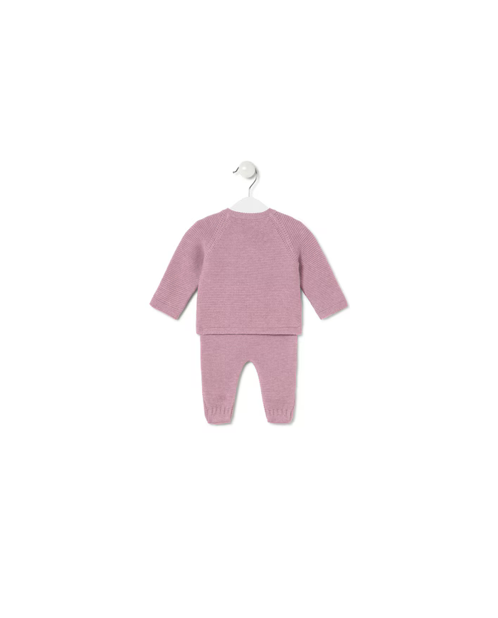 Conjunto de bebé de recién nacido Tricot rosa