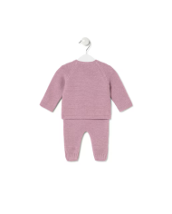 Conjunto de bebé de recién nacido Tricot rosa