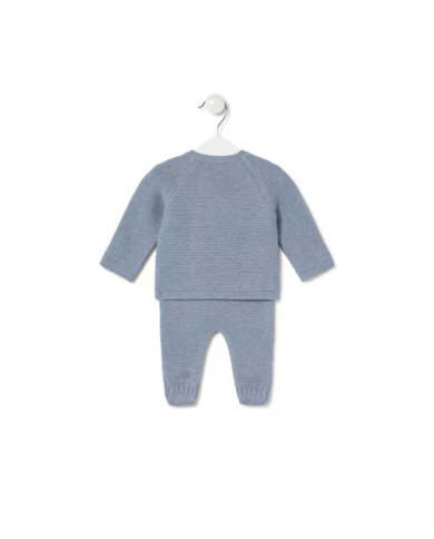 Conjunto de bebé de recién nacido Tricot azul Conjunto de bebé de recién nacido Tricot azul