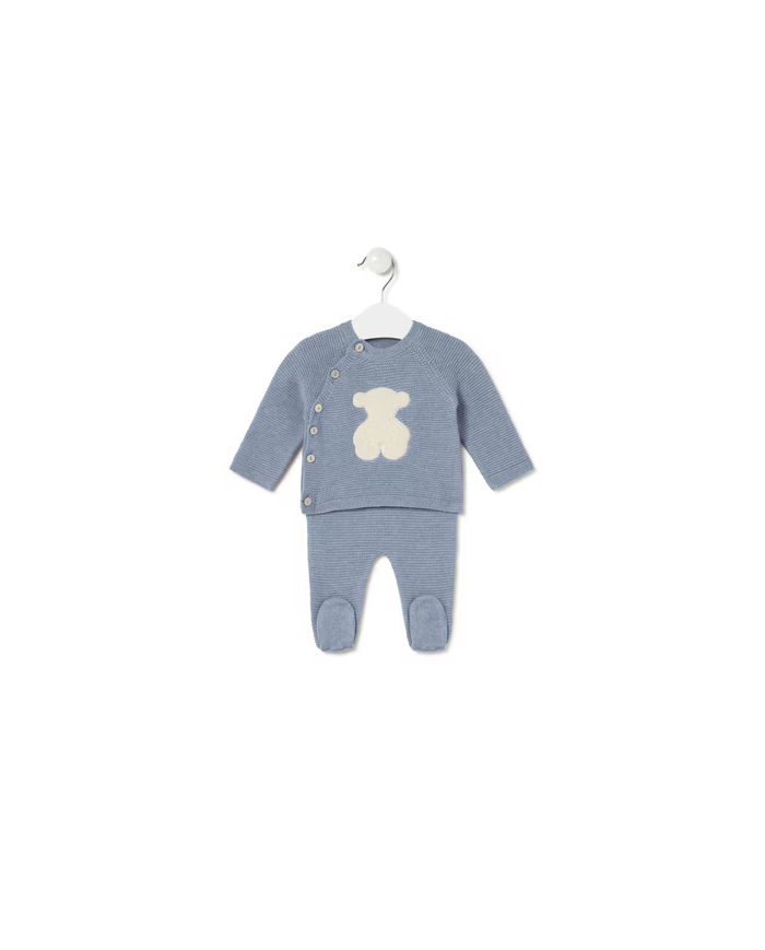Conjunto de bebé de recién nacido Tricot azul