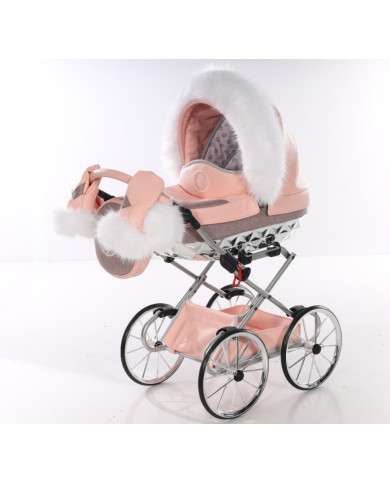 Carrito de muñecas Junama Hand Craft Glitter Rosa