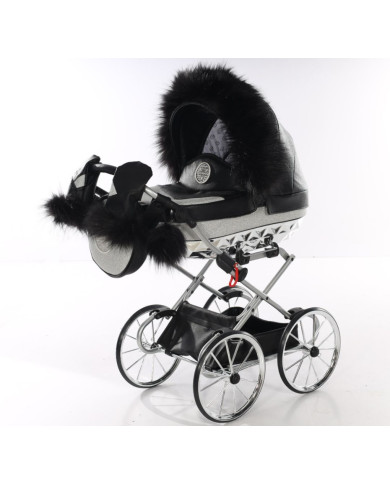 Carrito de muñecas Junama Hand Craft Glitter Negro