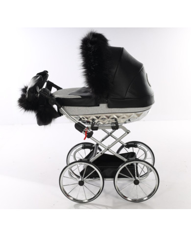 Carrito de muñecas Junama Hand Craft Glitter Negro