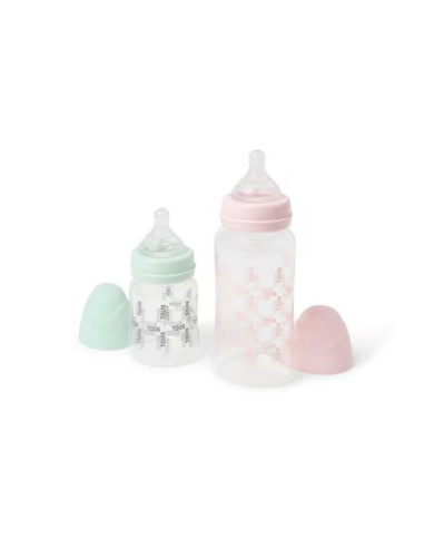 PACK 2 BIBERONES DE BEBÉ SQUARE ROSA
