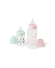 PACK 2 BIBERONES DE BEBÉ SQUARE ROSA