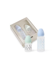 PACK 2 BIBERONES DE BEBÉ SQUARE AZUL