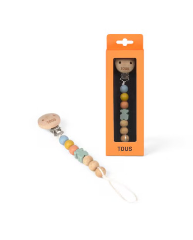 CHUPETERO DE SILICONA Y MADERA ÚNICO